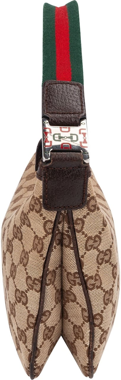 Gucci Gucci Monogram GG Web Stripe Multi Small Shoulder Bag Beige