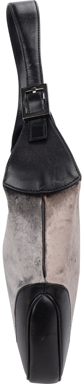 Gucci Velvet Jackie Shoulder Bag Donkergrijs