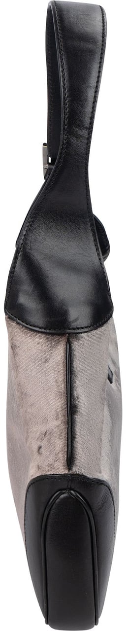 Gucci Velvet Jackie Shoulder Bag Donkergrijs