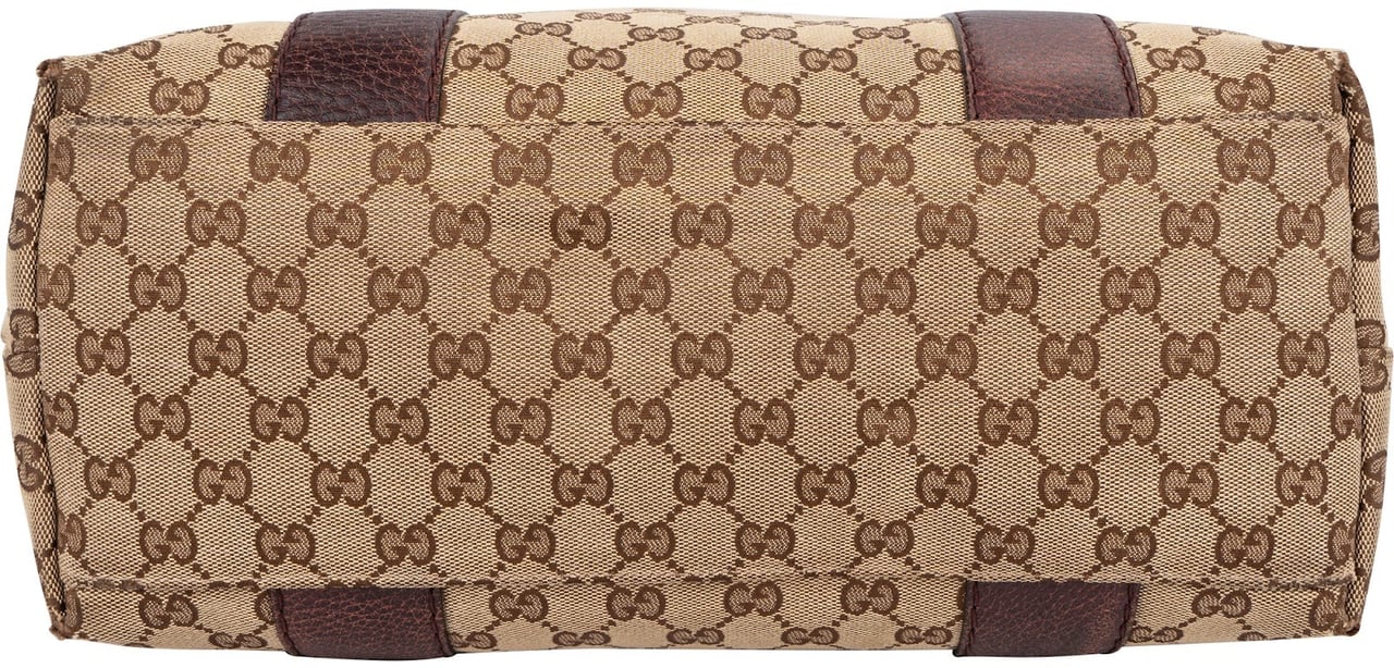 Gucci Gucci Monogram GG Large Bamboo Tote Handbag Beige