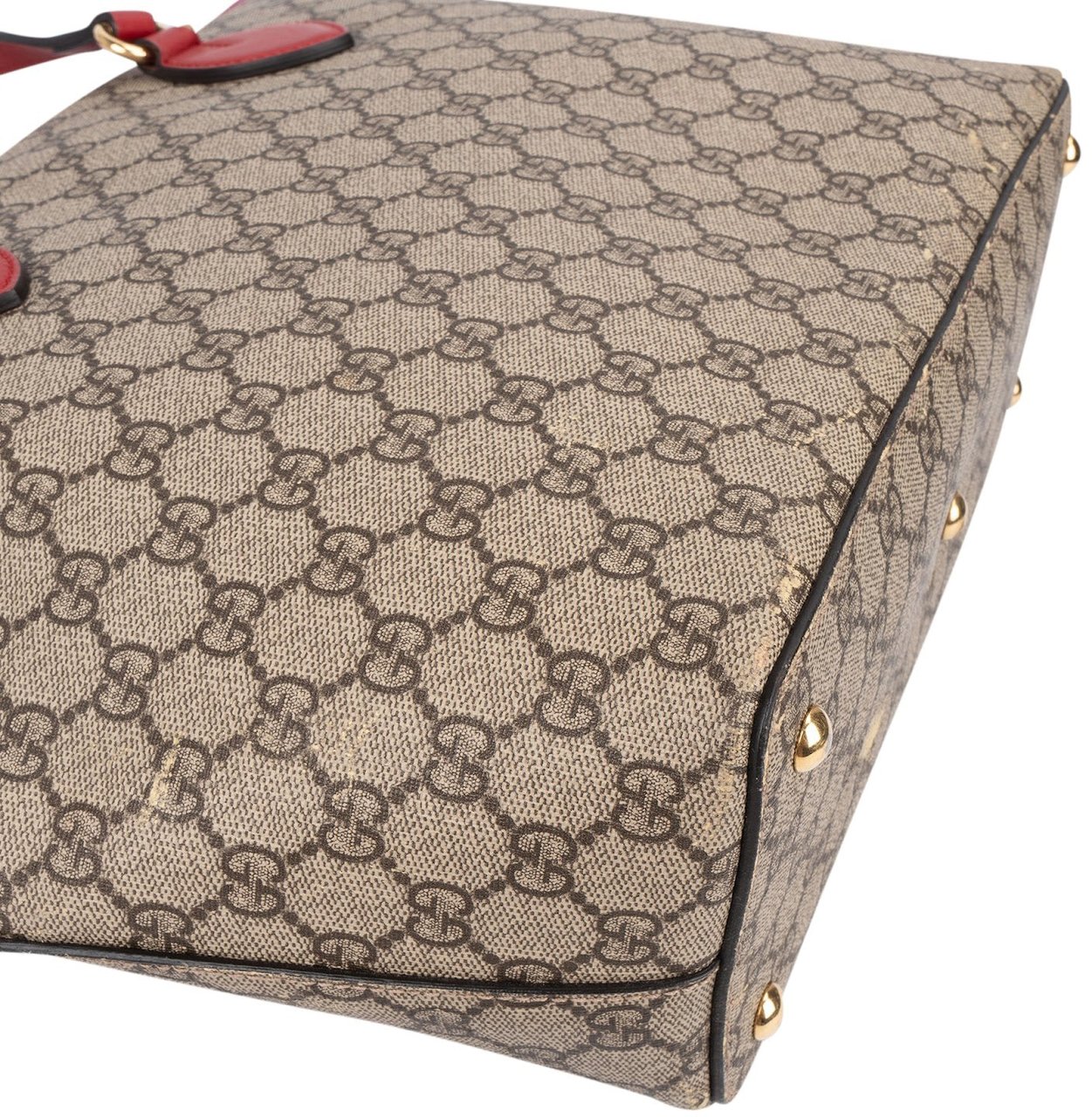 Gucci Gucci Monogram GG Supreme Linea A Shopper Handbag Rood