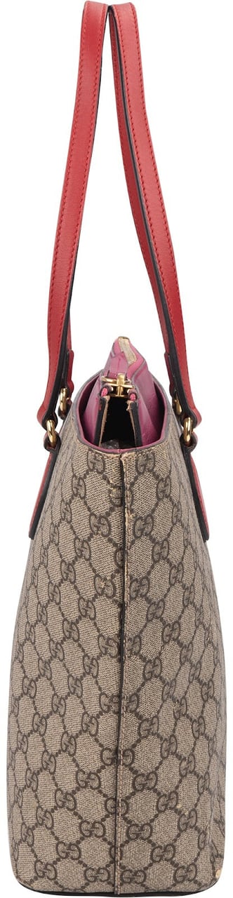 Gucci Gucci Monogram GG Supreme Linea A Shopper Handbag Rood