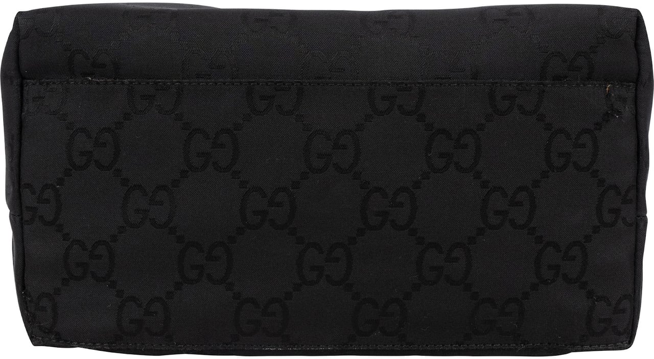 Gucci Gucci Monogram GG Nylon Shoulder Bag Zwart