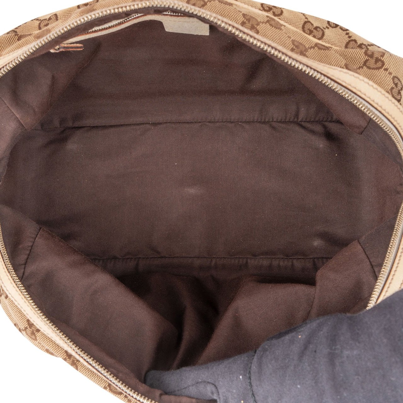 Gucci Gucci Monogram GG Diana Bamboo Boston Handbag Beige