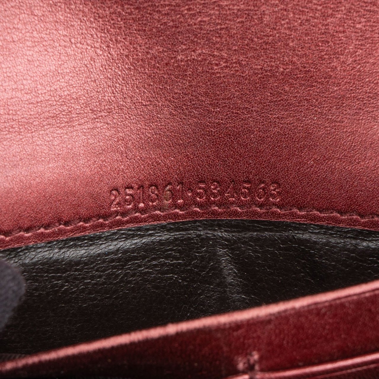 Gucci Gucci Patent Leather Guccissima Lovely Heart Continental Wallet Maroon