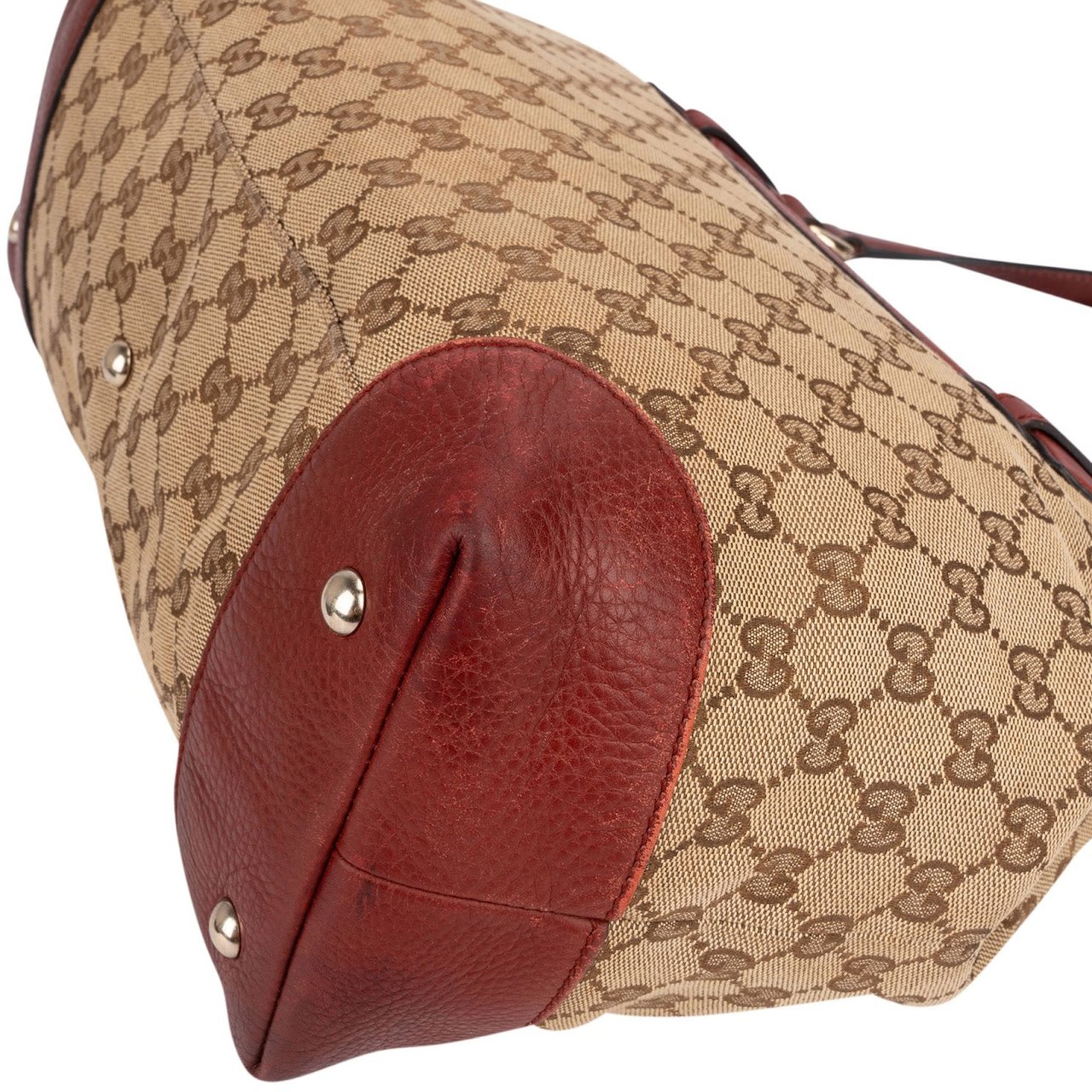 Gucci Gucci Monogram GG Web Dressage Tote Handbag Beige