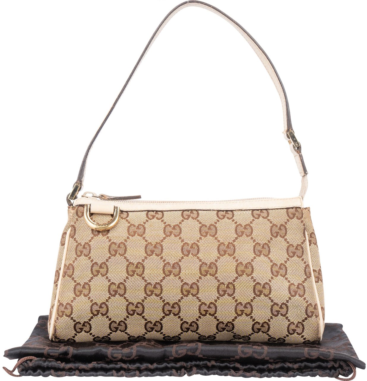 Gucci Gucci GG Monogram Mini Abbey Handbag Bruin