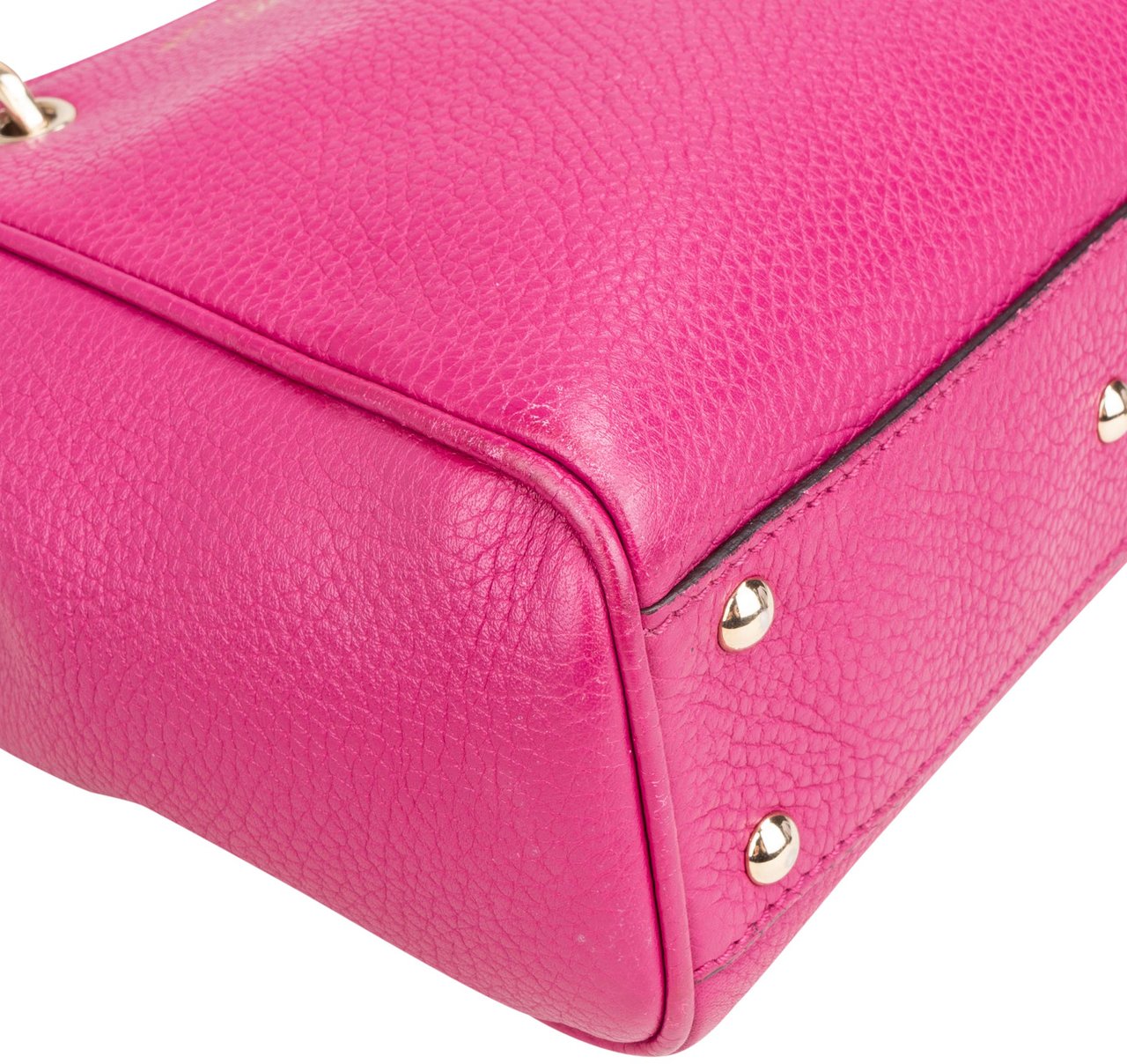 Gucci Gucci Pink Leather Mini Bamboo Handbag Roze