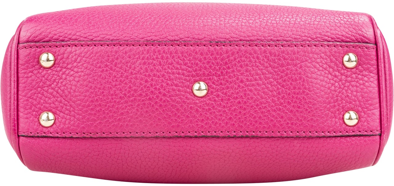 Gucci Gucci Pink Leather Mini Bamboo Handbag Roze