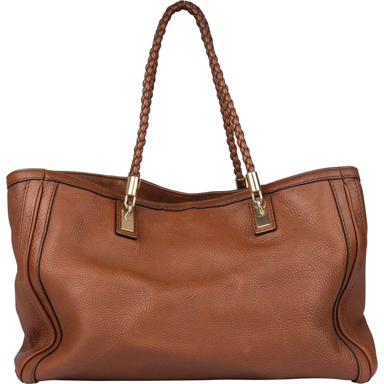 Gucci Gucci Brown Leather Bamboo Shoulder Bag Bruin
