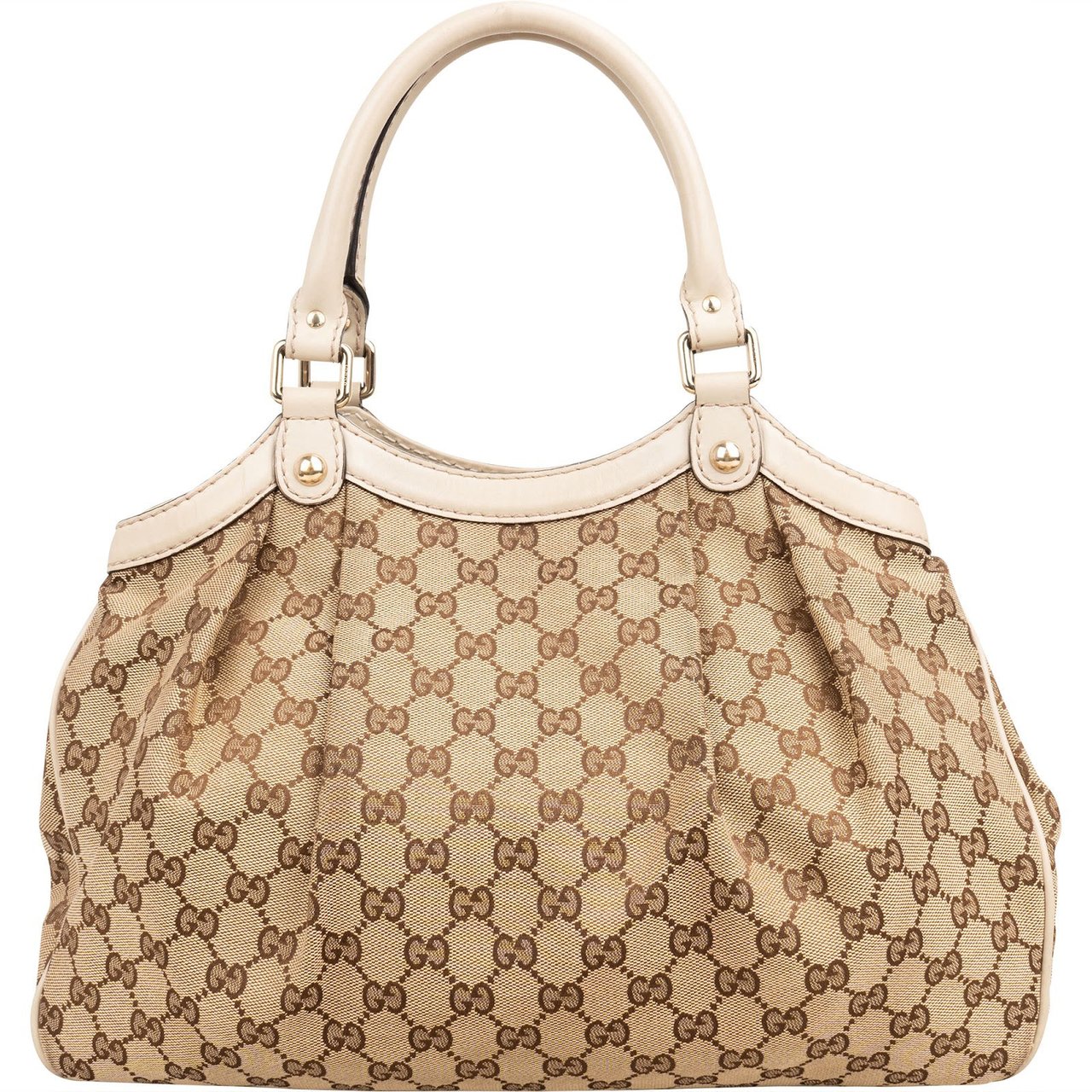 Gucci Monogram GG Canvas Sukey Handbag Beige