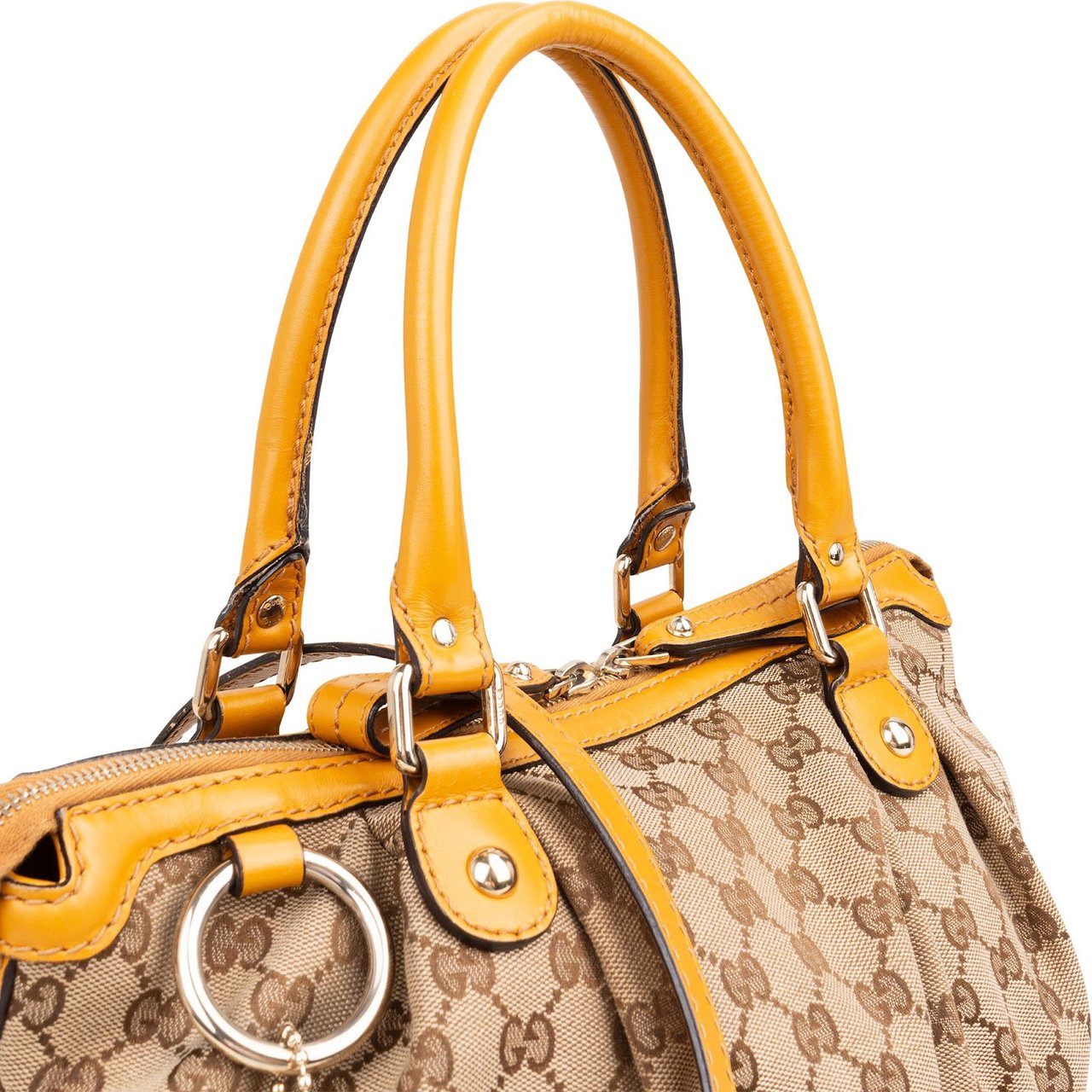 Gucci Monogram GG Canvas Sukey Handbag Beige