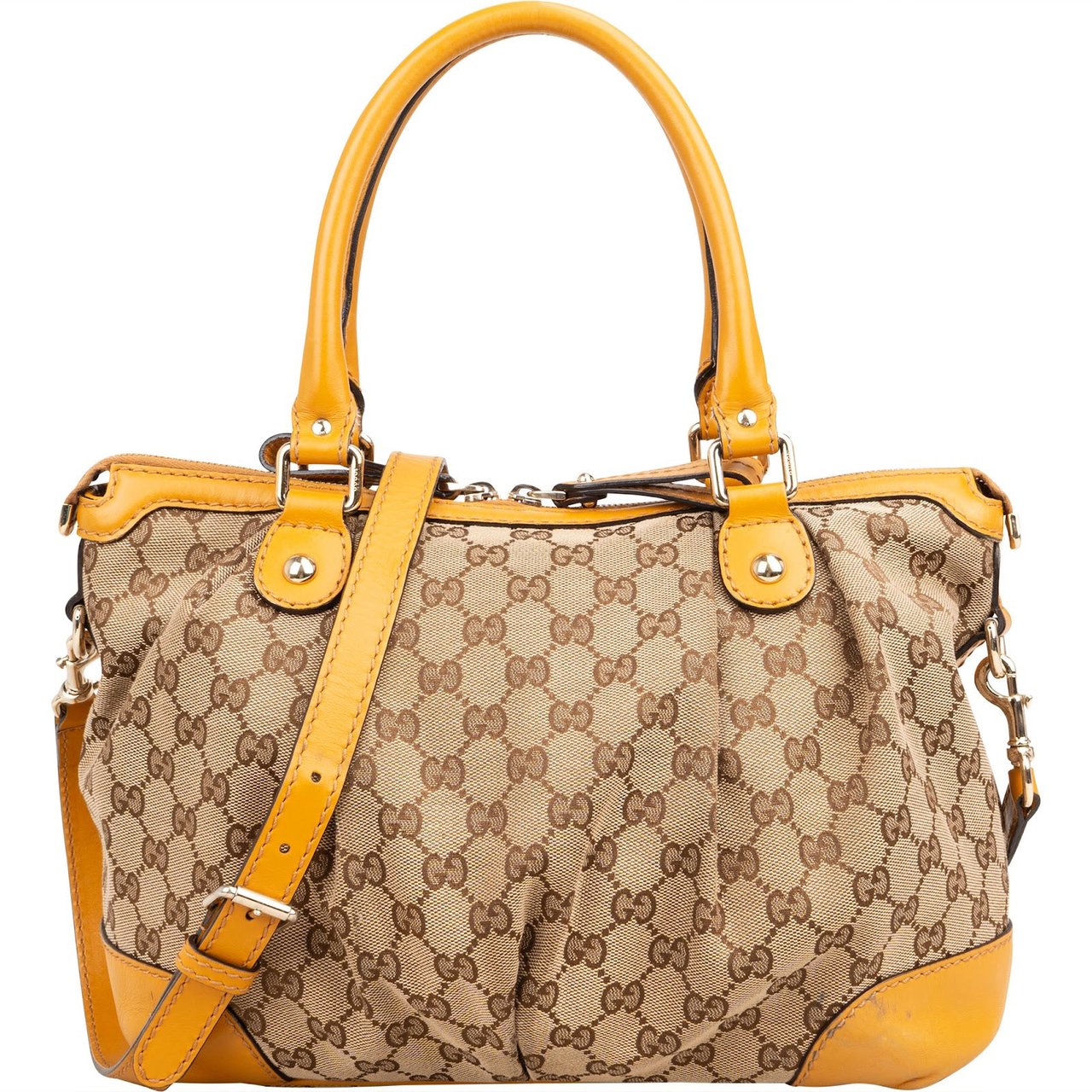 Gucci Monogram GG Canvas Sukey Handbag Beige