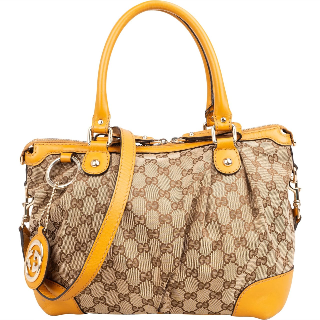Gucci Monogram GG Canvas Sukey Handbag Beige