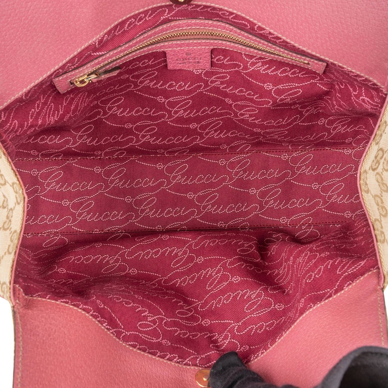 Gucci Gucci Monogram GG Sukey Shoulder Bag Beige