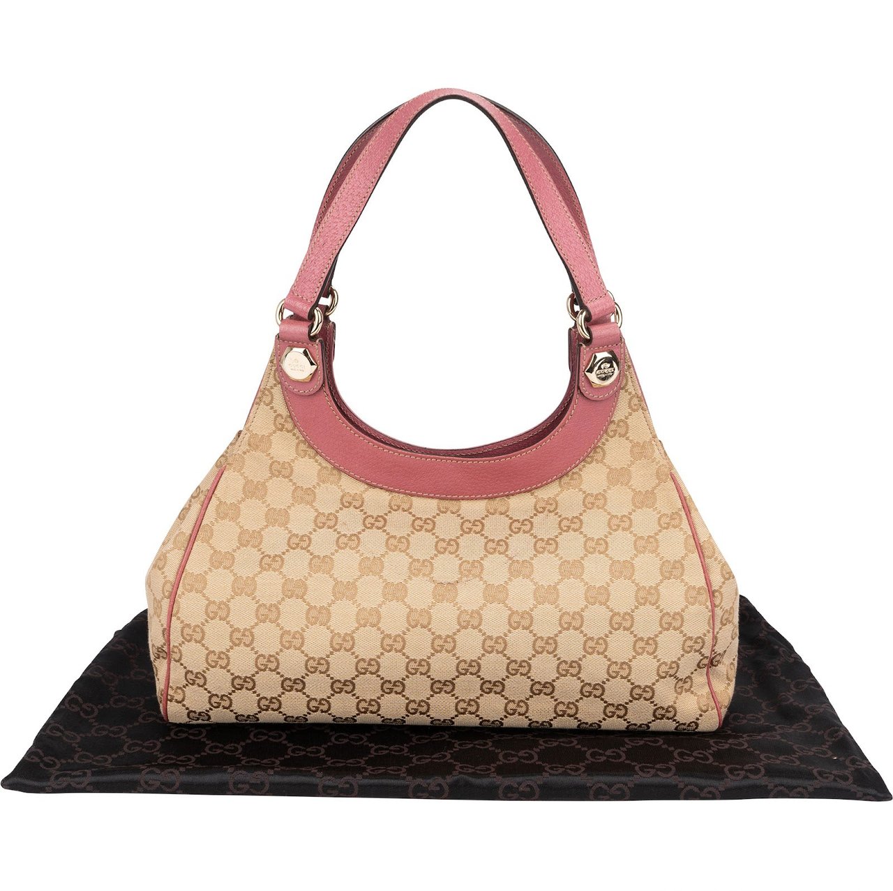 Gucci Gucci Monogram GG Sukey Shoulder Bag Beige
