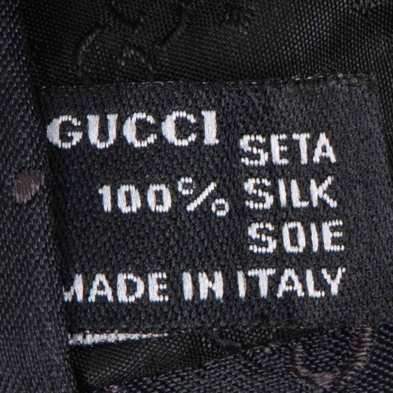 Gucci Monogram GG Pattern Silk Tie Krawatte Zwart