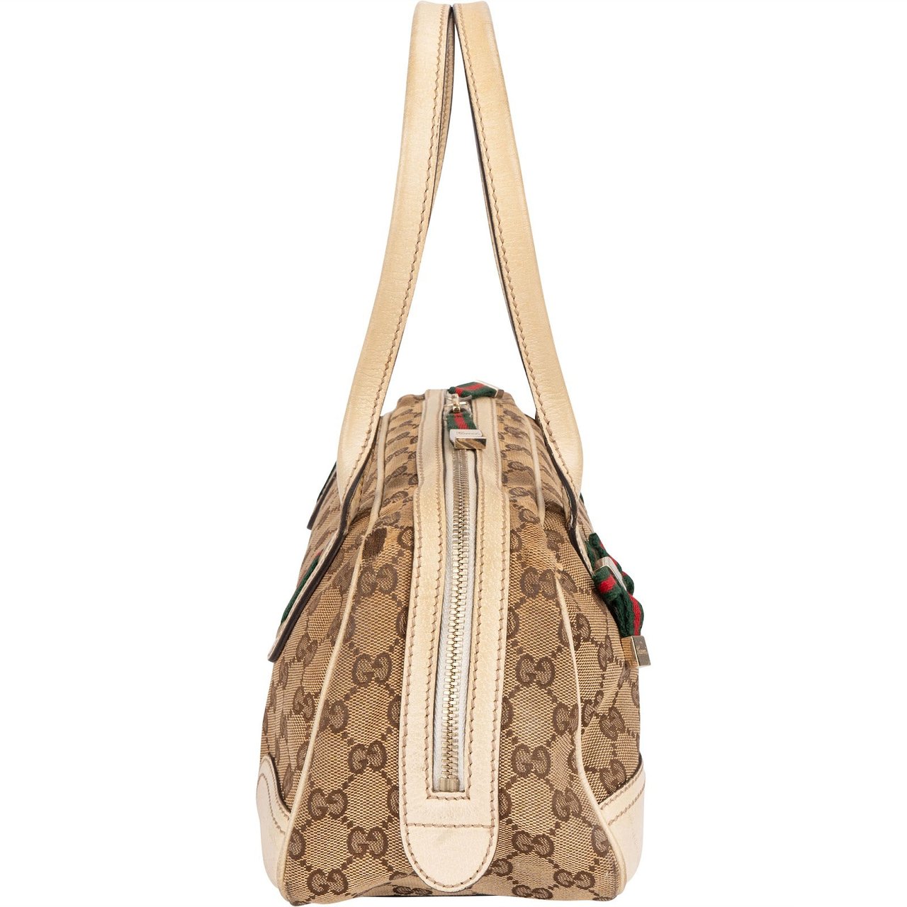 Gucci Monogram GG Princy East West Boston Shoulder Bag Beige