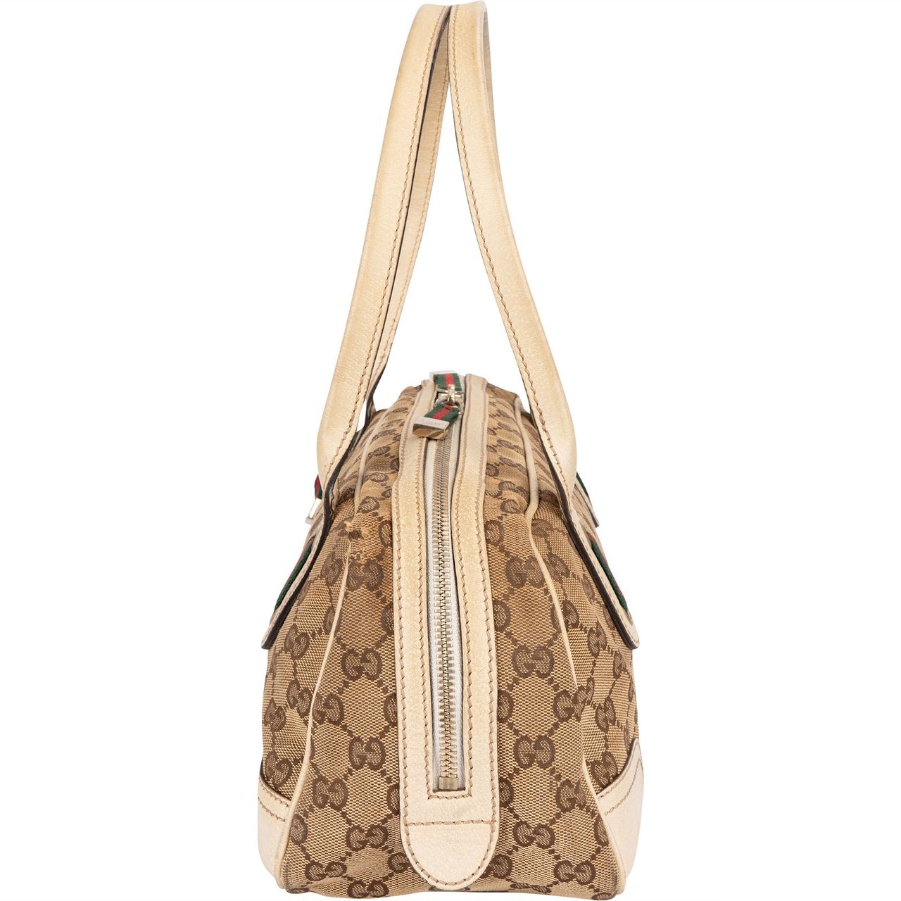 Gucci Monogram GG Princy East West Boston Shoulder Bag Beige