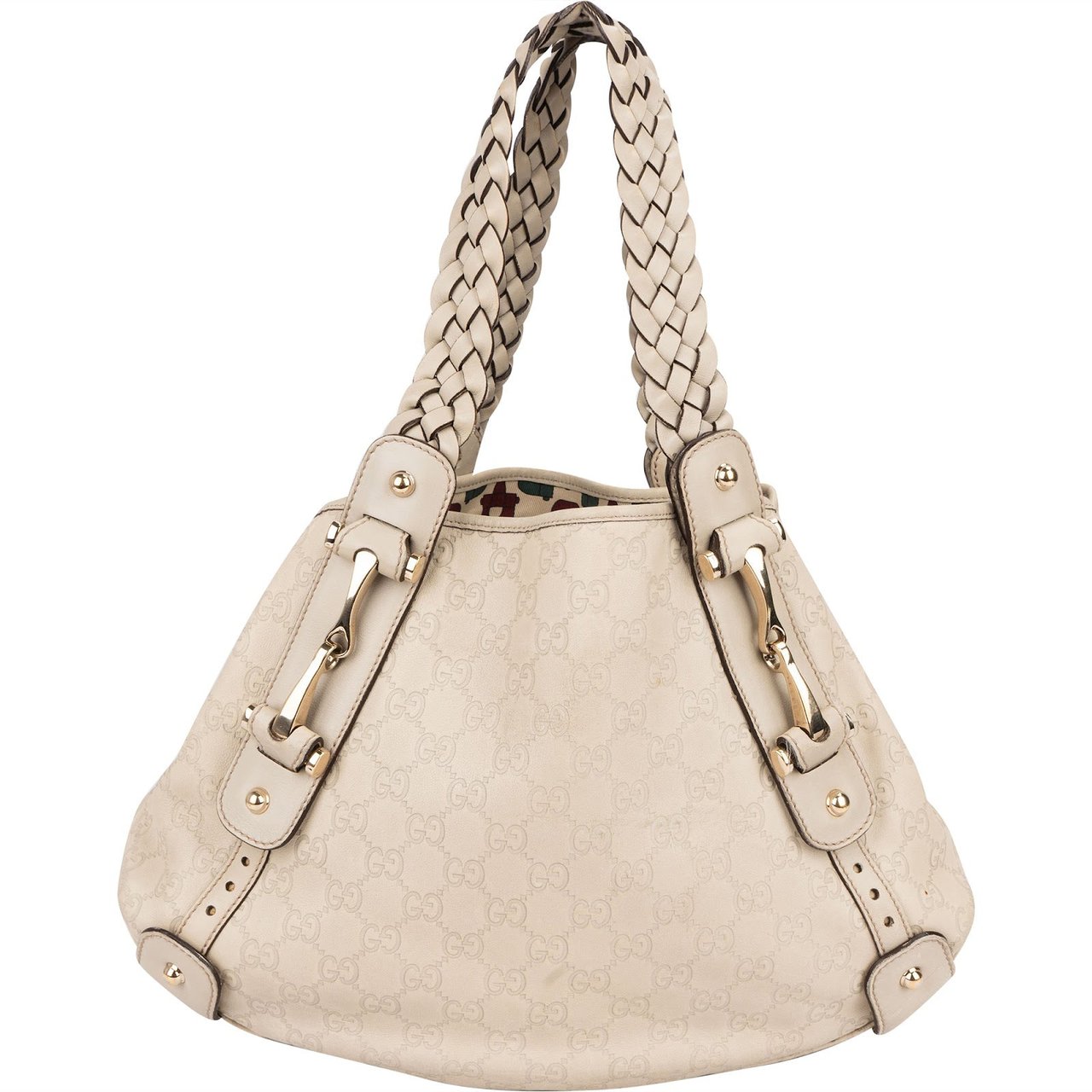 Gucci Guccissima Leather GG Pelham Horsebit Braided Handle Handbag Divers