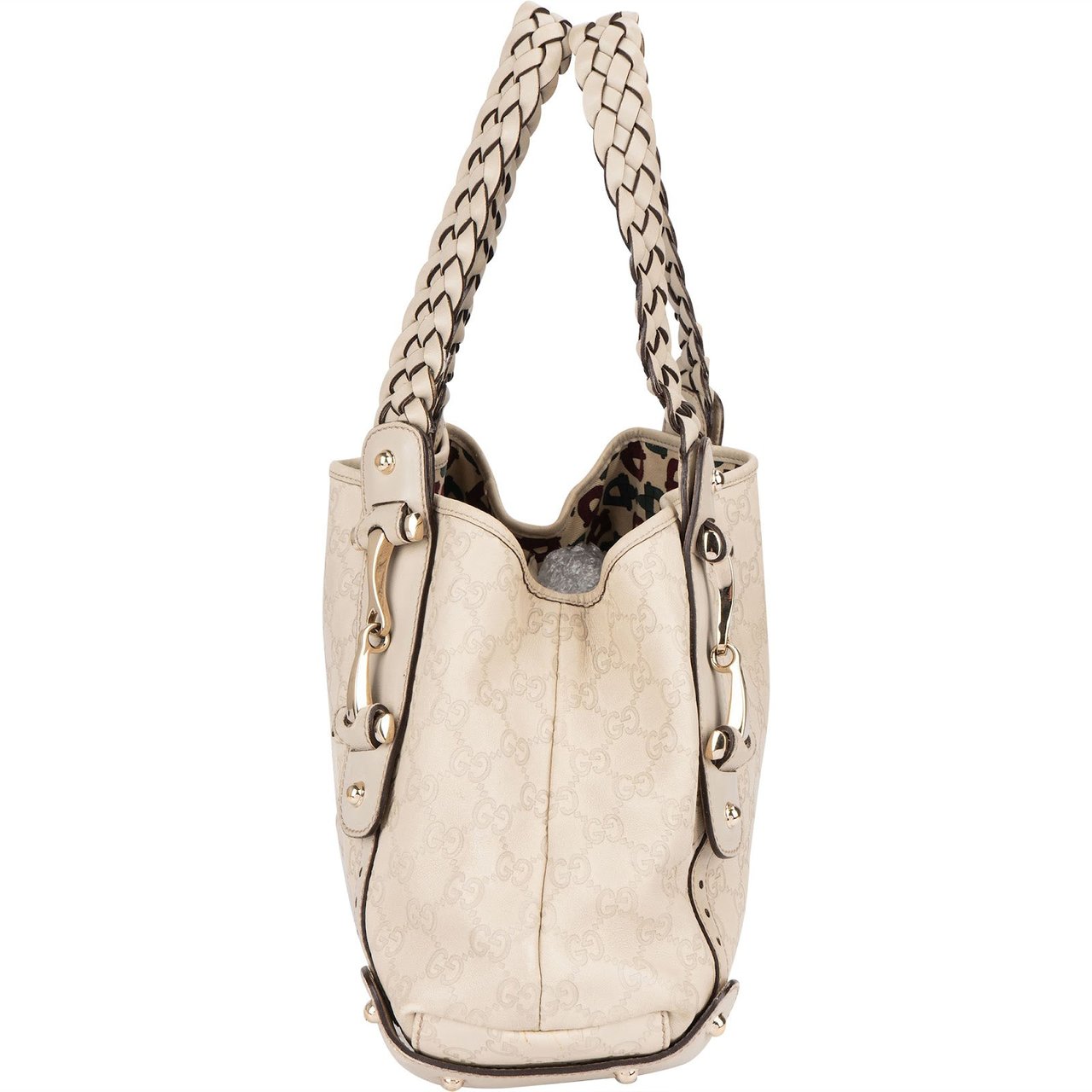 Gucci Guccissima Leather GG Pelham Horsebit Braided Handle Handbag Divers