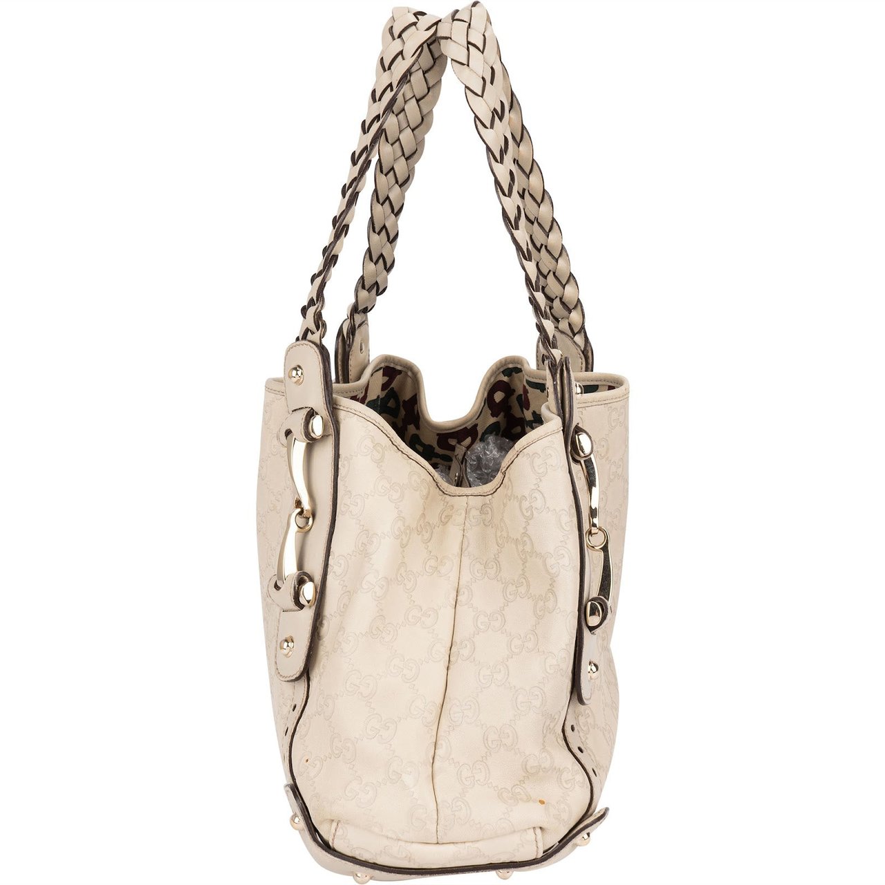 Gucci Guccissima Leather GG Pelham Horsebit Braided Handle Handbag Divers