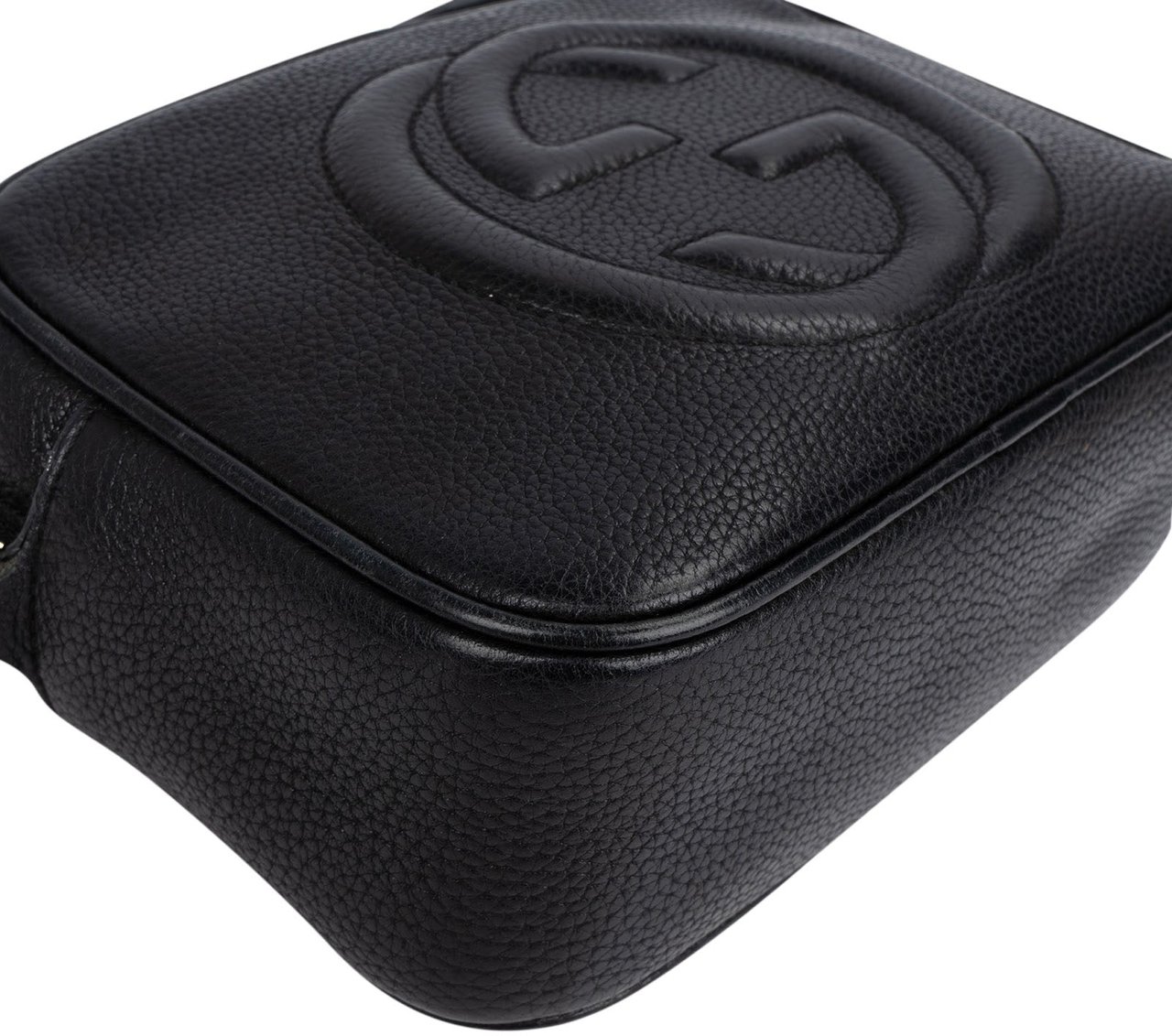 Gucci Leather GG Soho Crossbody Bag Zwart
