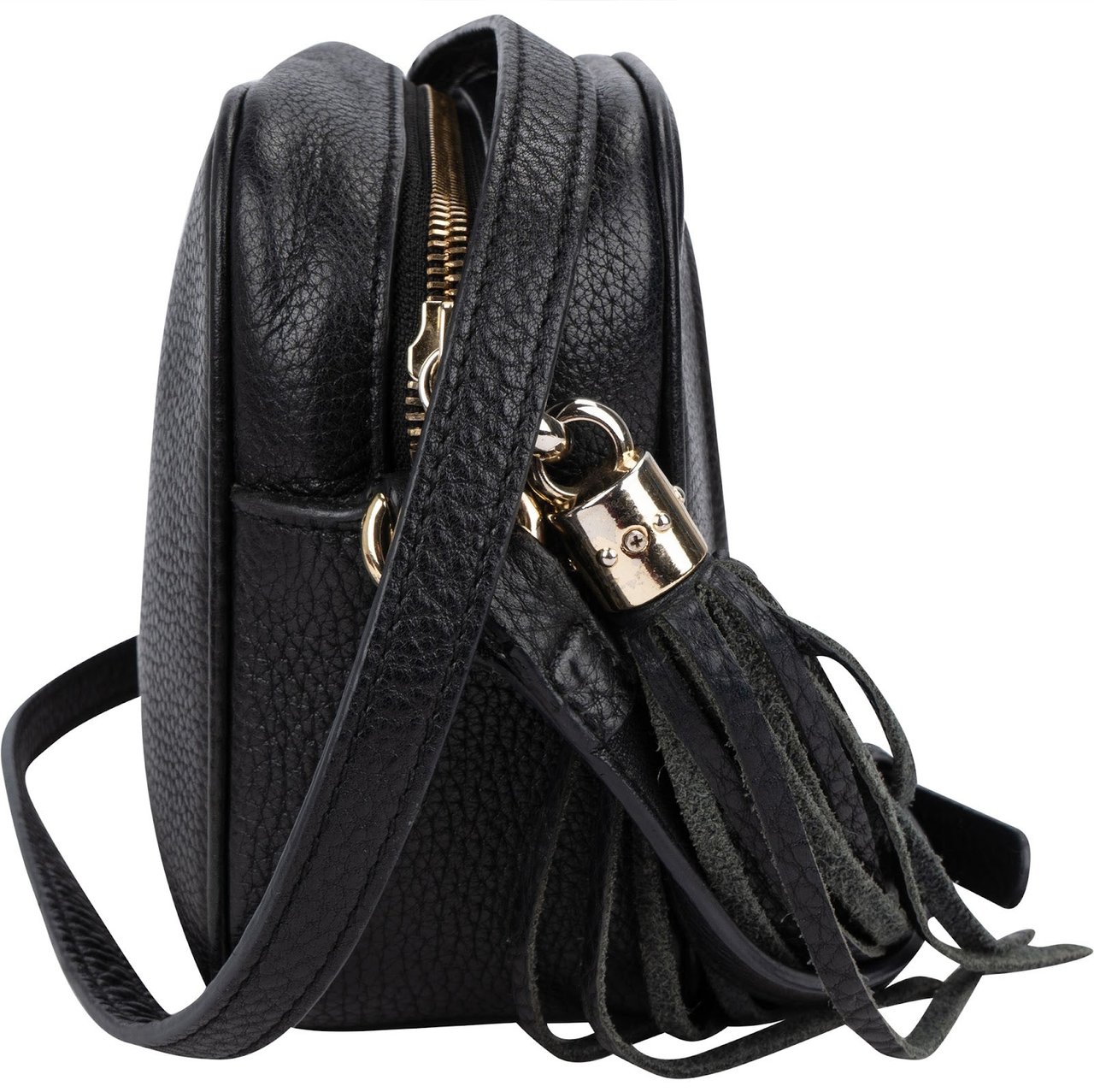 Gucci Leather GG Soho Crossbody Bag Zwart