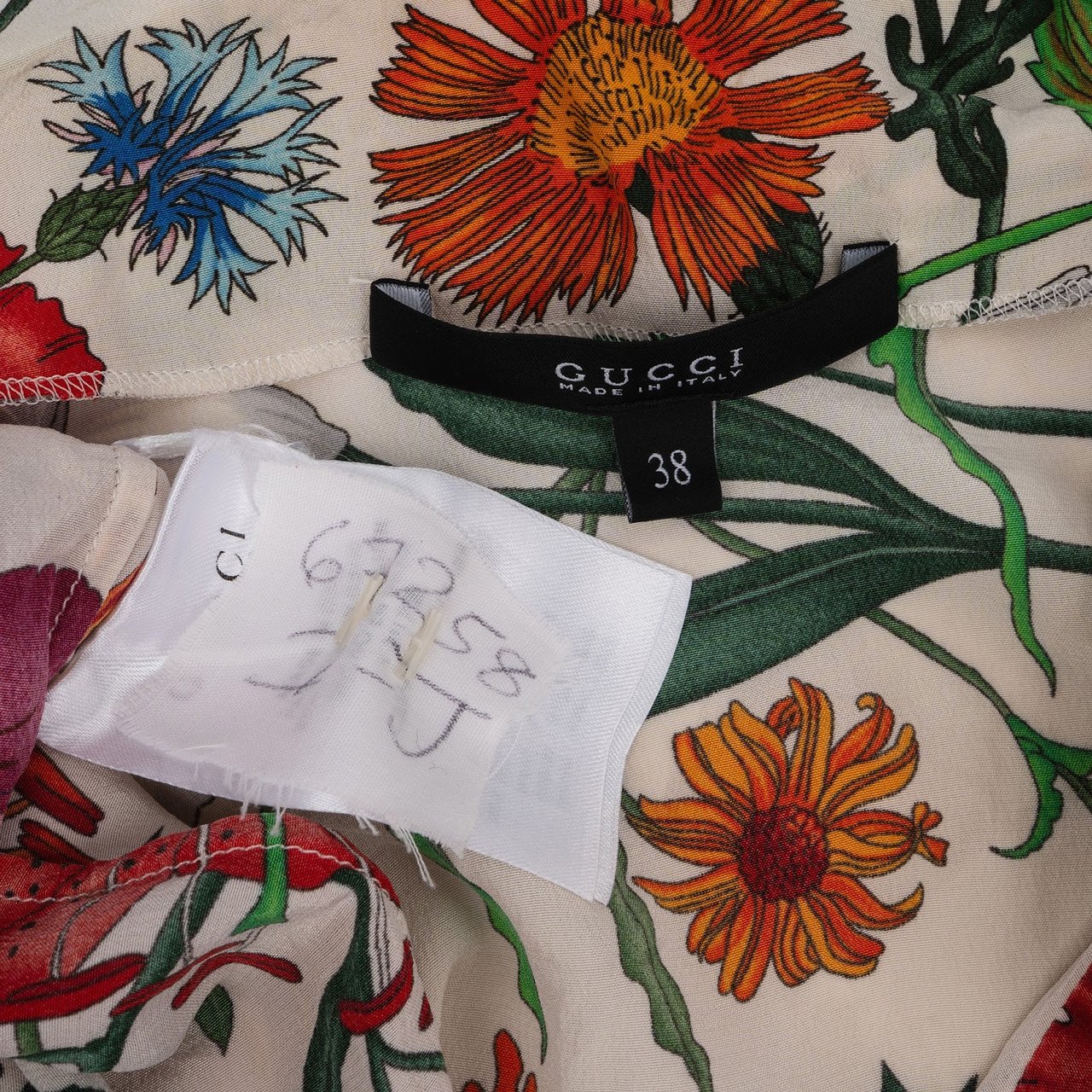 Gucci Multicolor Flora Print Silk Top (IT38) Divers