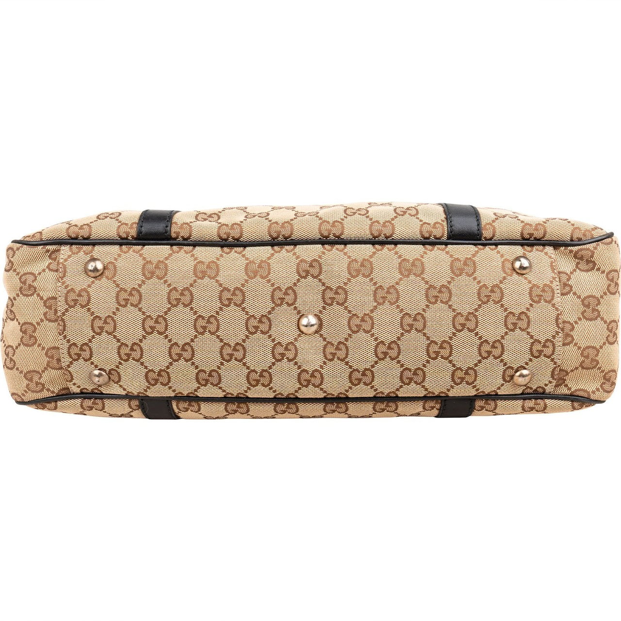 Gucci Monogram GG Canvas Twins Tote Shoulder Bag Beige