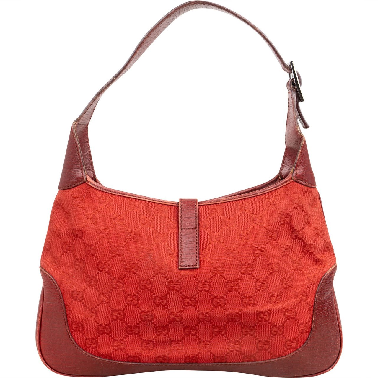 Gucci Monogram GG Canvas Jackie Shoulder Bag Rood