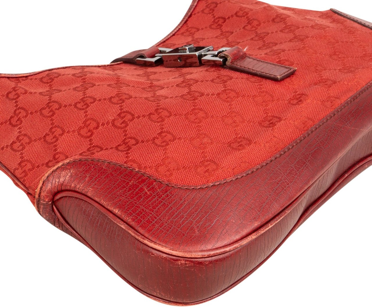 Gucci Monogram GG Canvas Jackie Shoulder Bag Rood