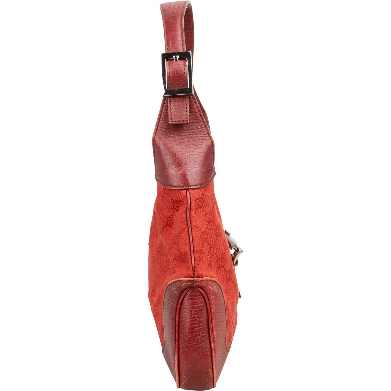 Gucci Monogram GG Canvas Jackie Shoulder Bag Rood