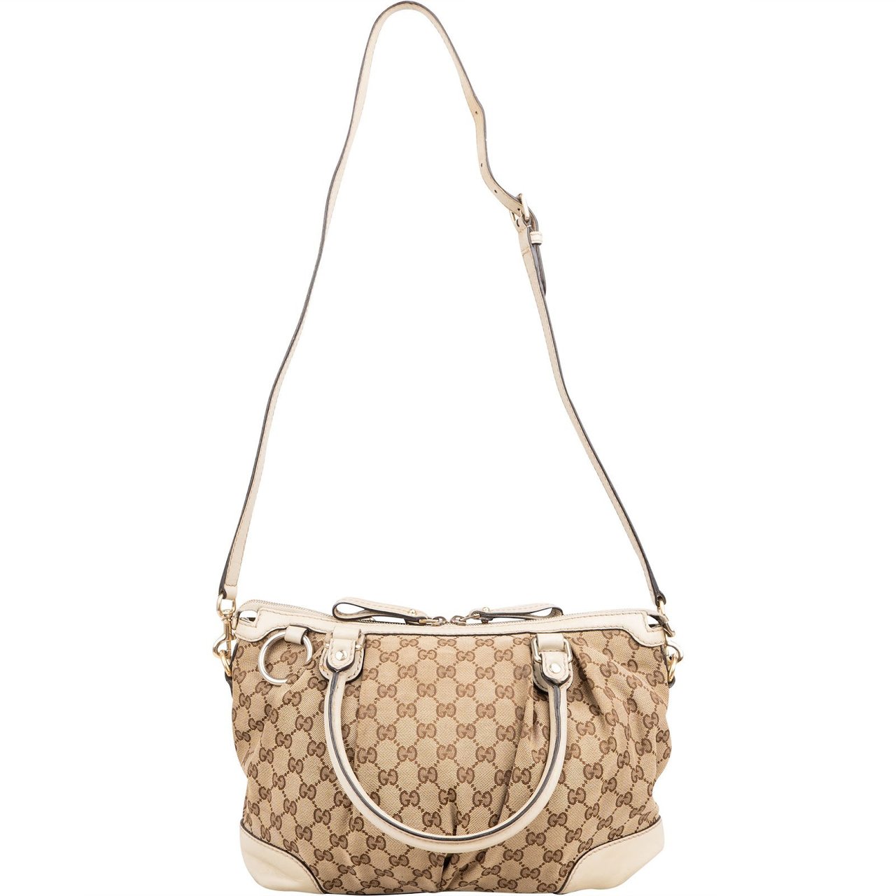 Gucci Monogram GG Sukey Handbag Beige