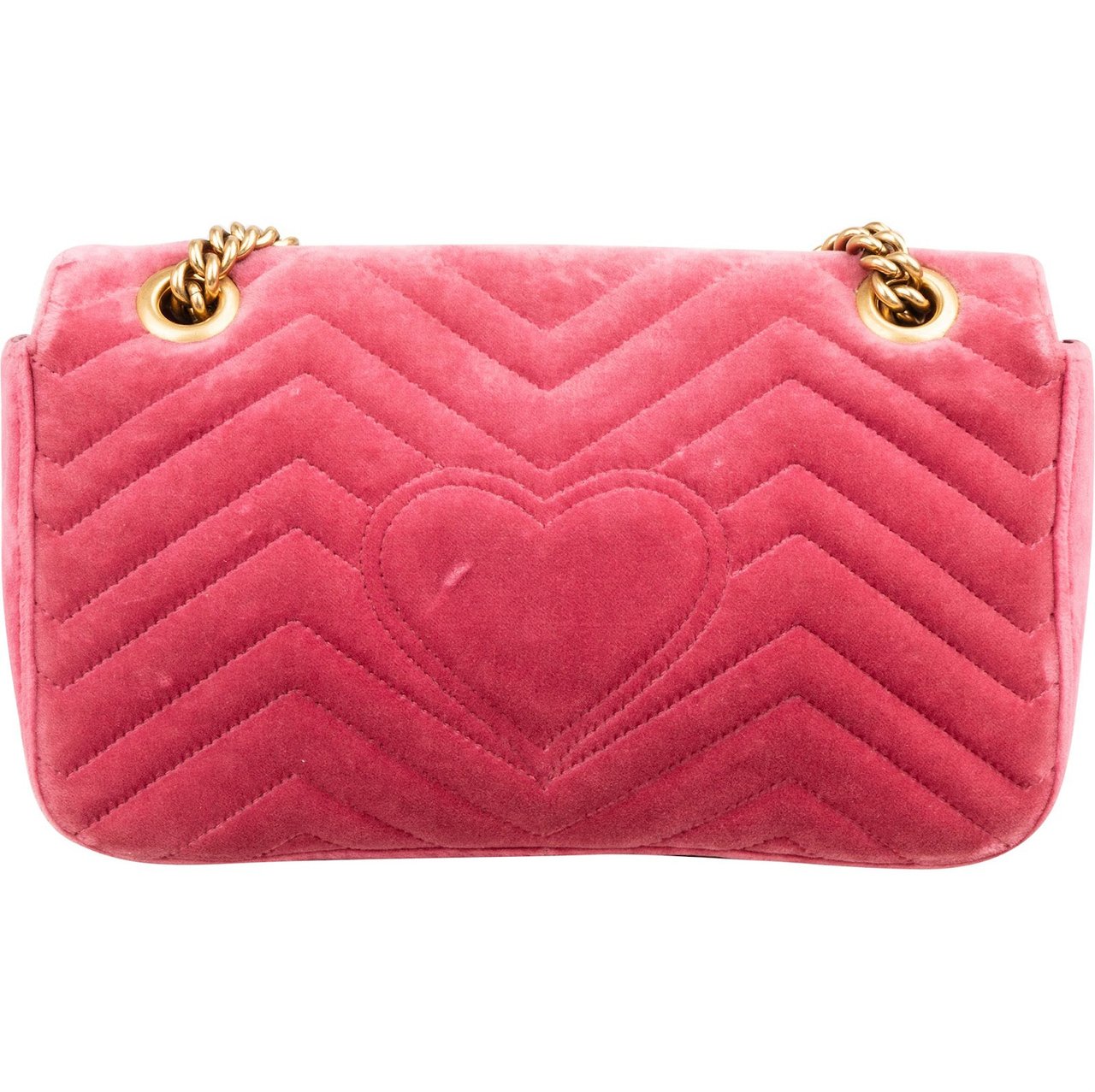 Gucci Monogram Velvet GG Marmont Crossbody Bag Roze
