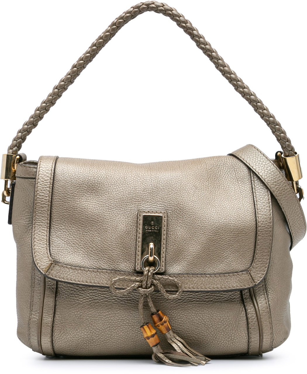 Gucci Leather Bella Satchel Goud