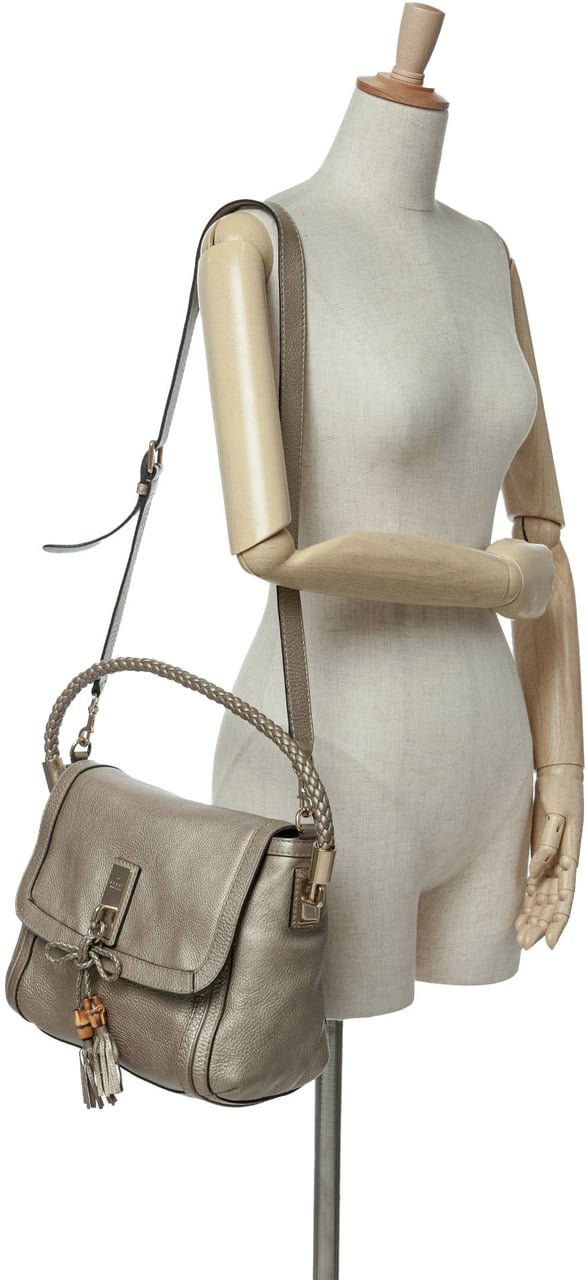 Gucci Leather Bella Satchel Goud