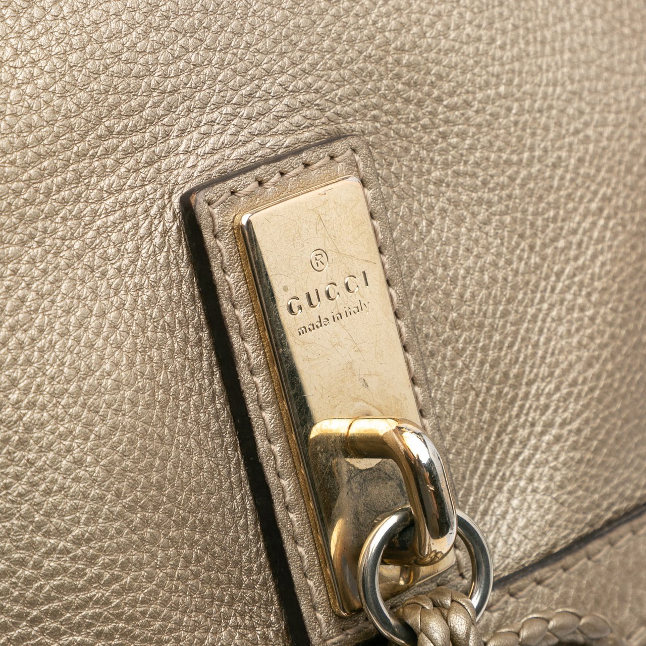 Gucci Leather Bella Satchel Goud