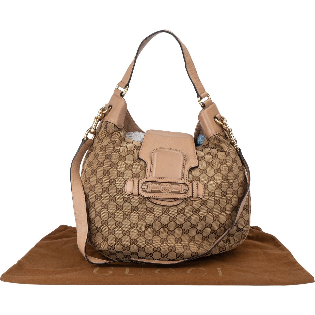 Gucci Gucci GG Monogram Horsebit Hobo Shoulder Bag Divers