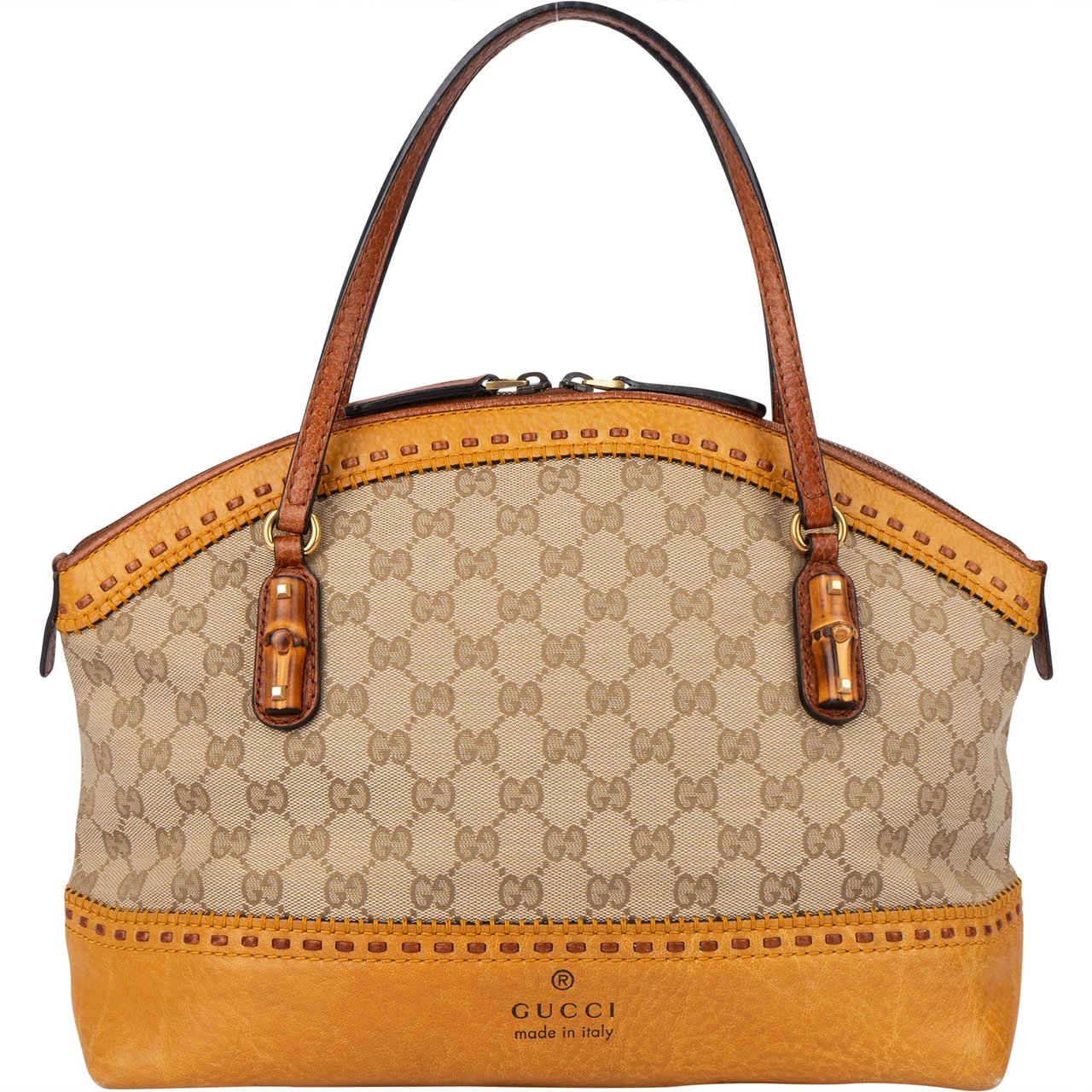 Gucci Gucci GG Monogram Crafty Bamboo Handbag Divers