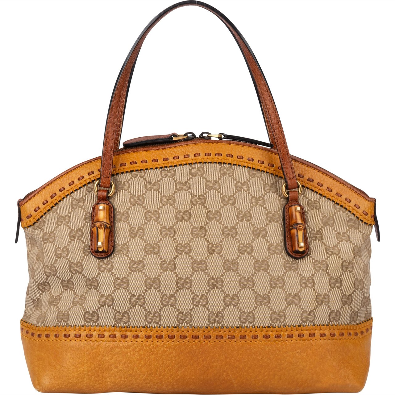 Gucci Gucci GG Monogram Crafty Bamboo Handbag Divers