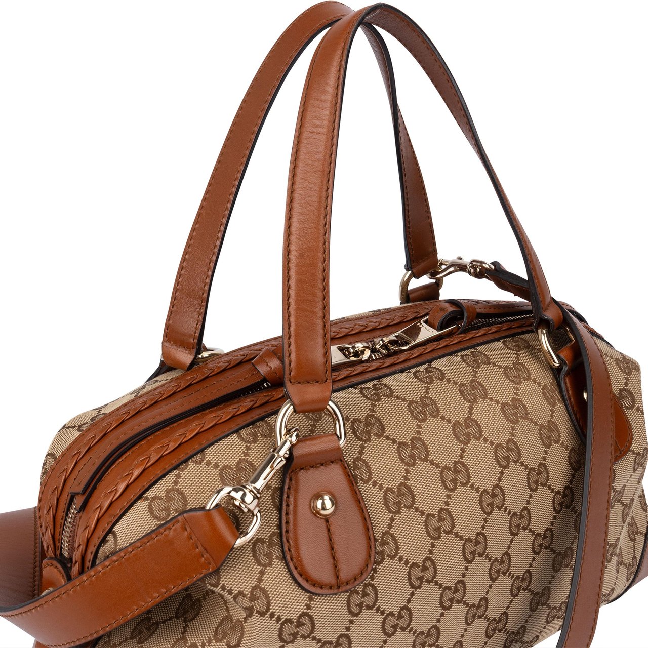 Gucci Gucci GG Monogram Braided Leather Handbag Divers