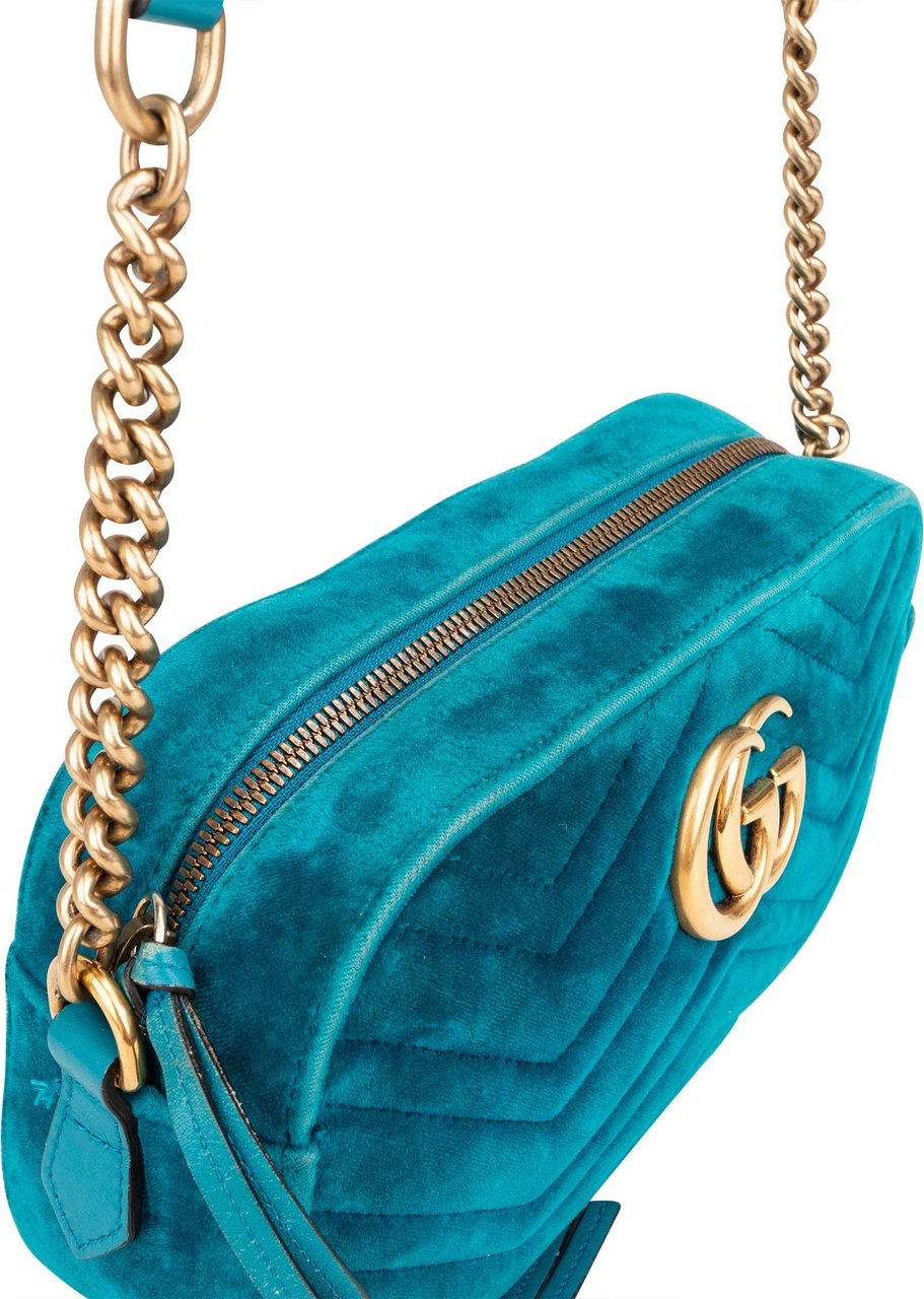 Gucci Gucci Chevron Satin Marmont Crossbody Bag Divers