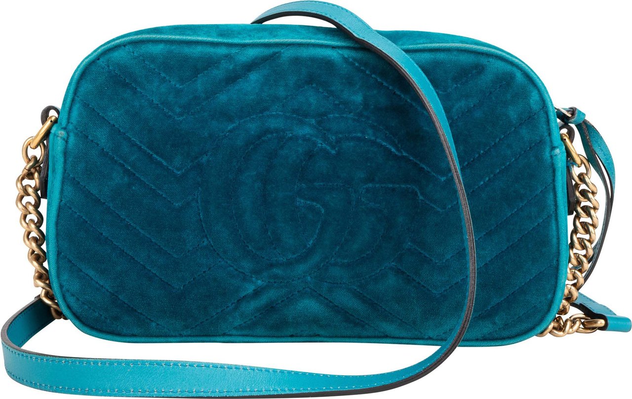 Gucci Gucci Chevron Satin Marmont Crossbody Bag Divers