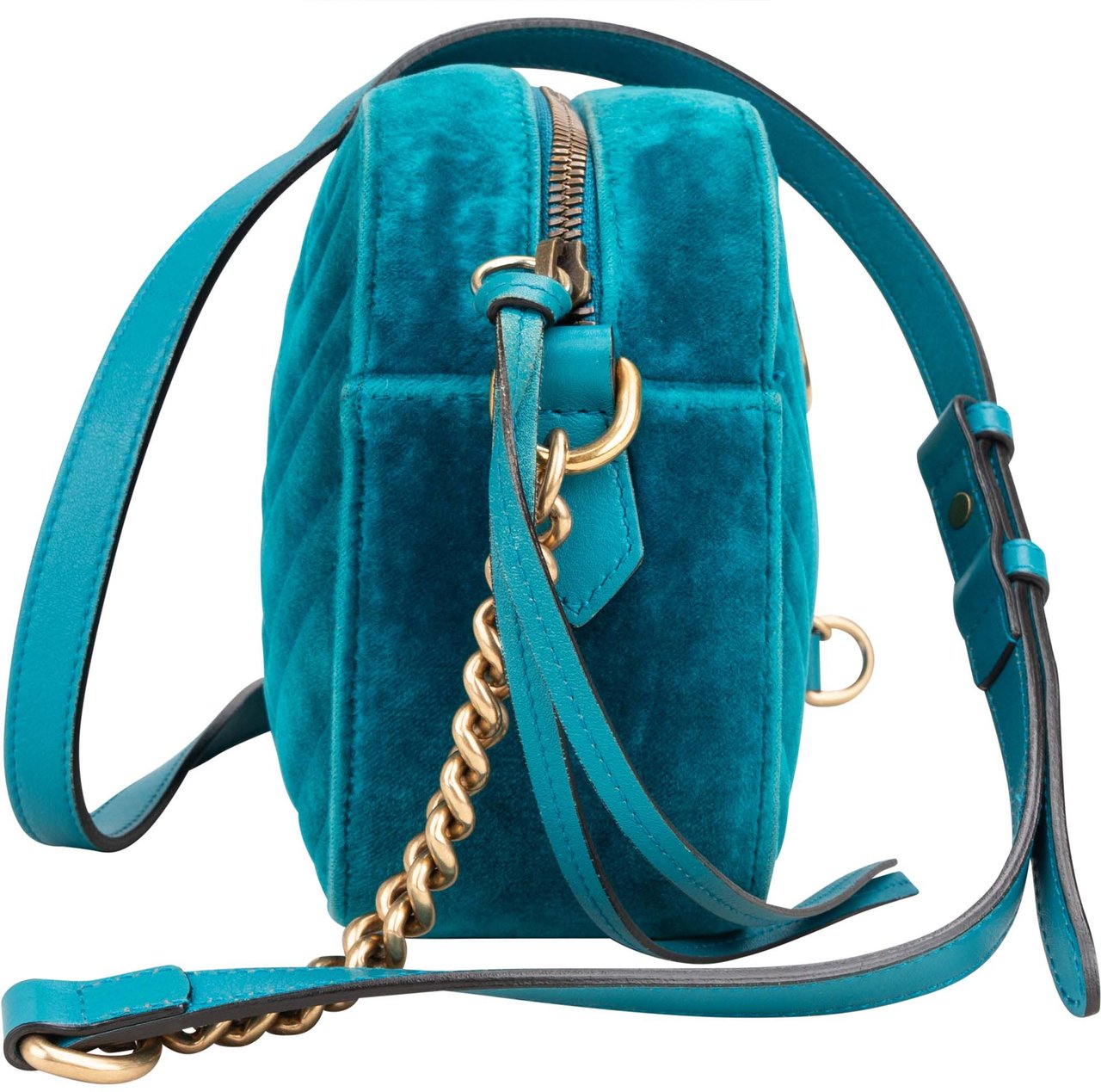 Gucci Gucci Chevron Satin Marmont Crossbody Bag Divers
