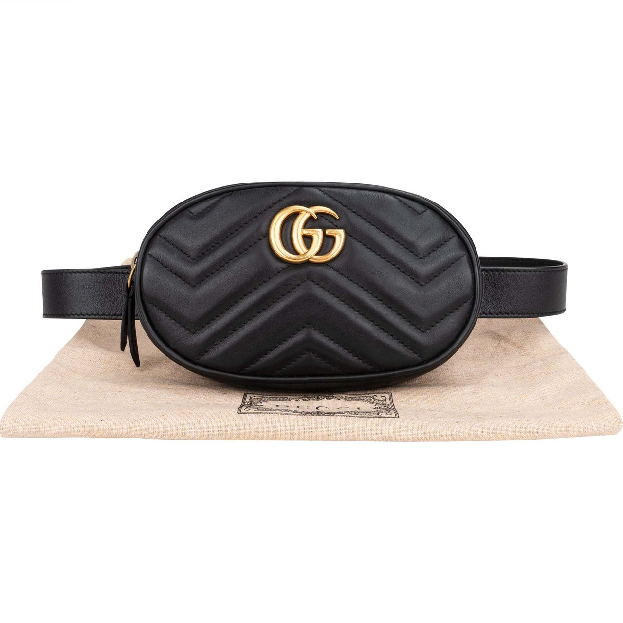 Gucci Gucci Chevron Leather Marmont Bumbag Divers