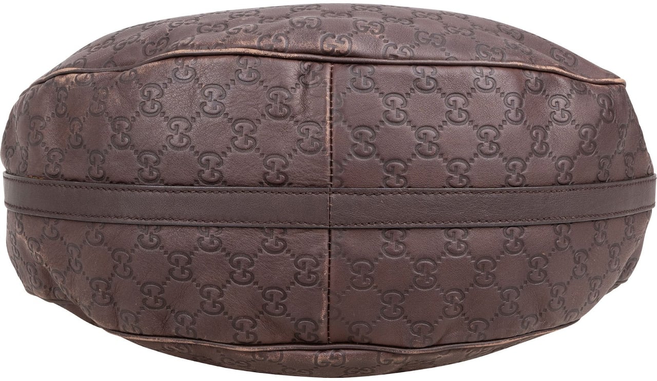 Gucci Guccissima Leather Britt Hobo Shoulder Bag Bruin