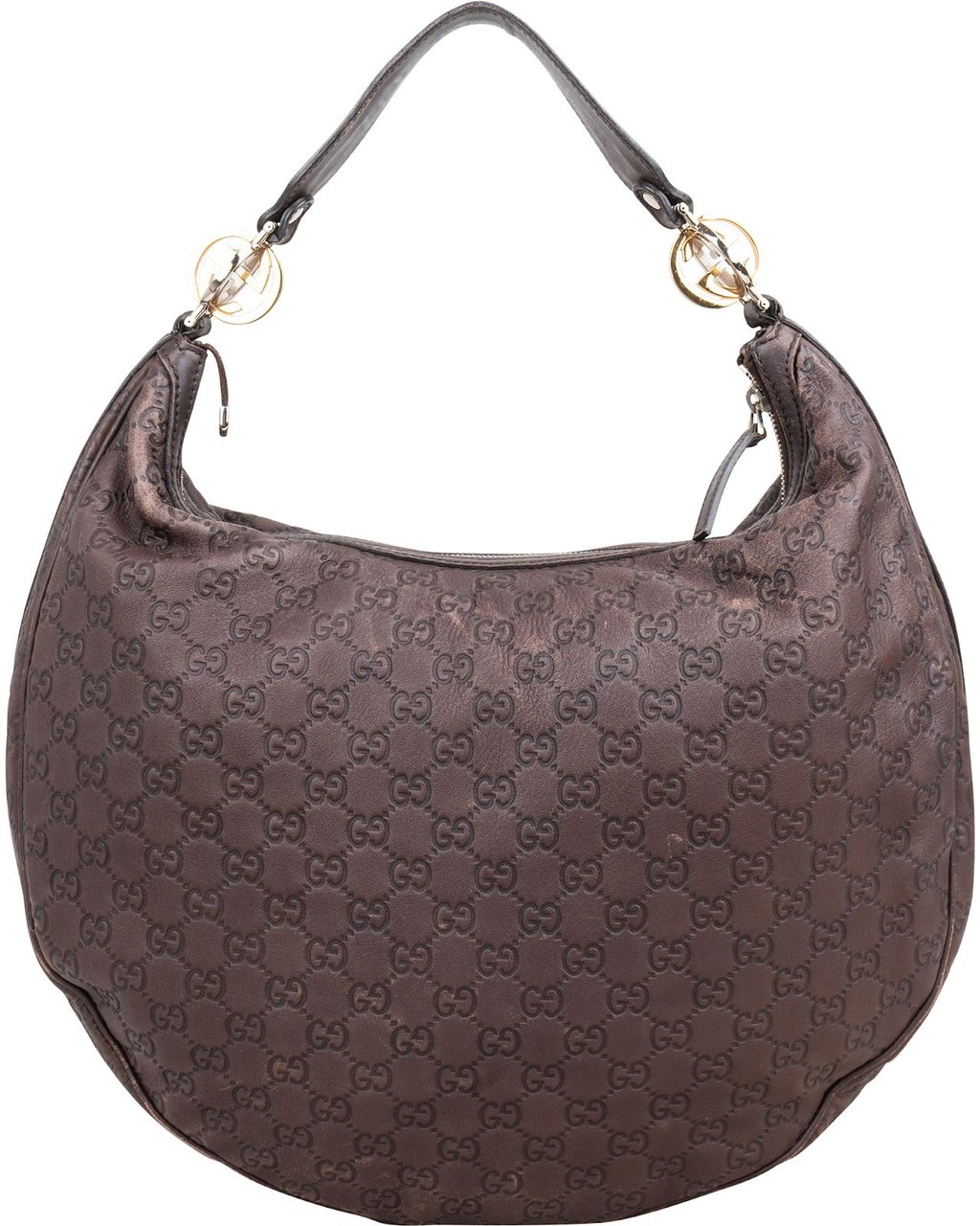 Gucci Guccissima Leather Britt Hobo Shoulder Bag Bruin