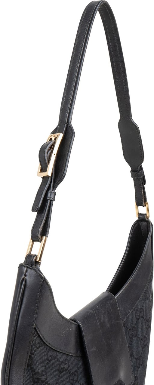 Gucci Gucci Monogram GG Jackie Tote Shoulder Bag Zwart