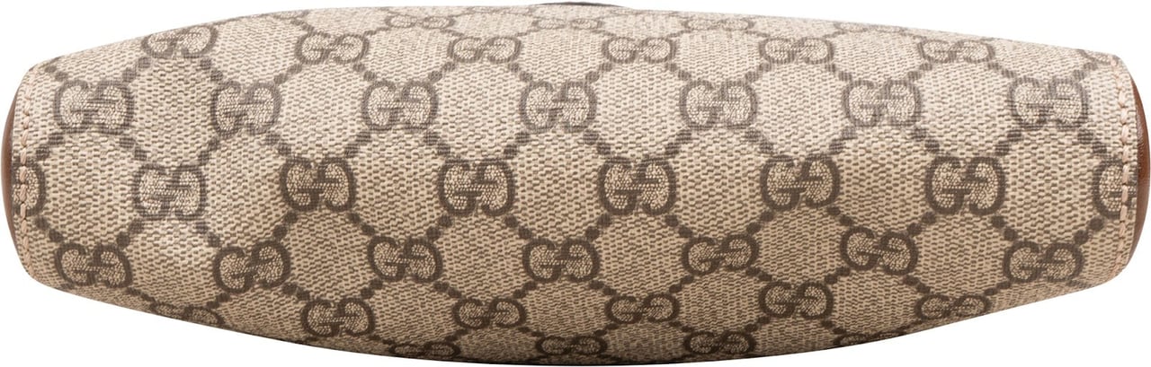 Gucci Gucci Monogram GG Supreme Interlocking G Messenger Crossbody Bag Beige